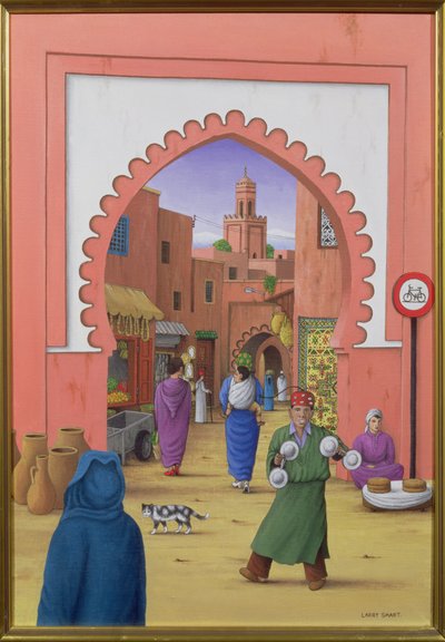 Street Scene in Marrakesh by Larry Smart